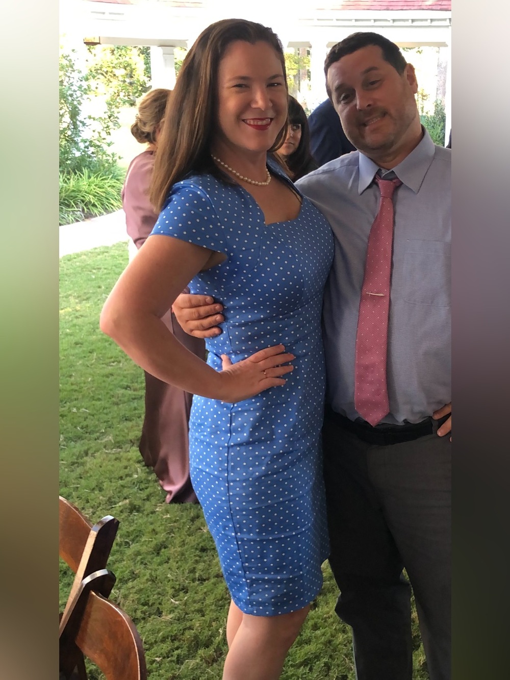 Grace Karin Blue Polka Dot Midi Dress - Picture 3 of 3